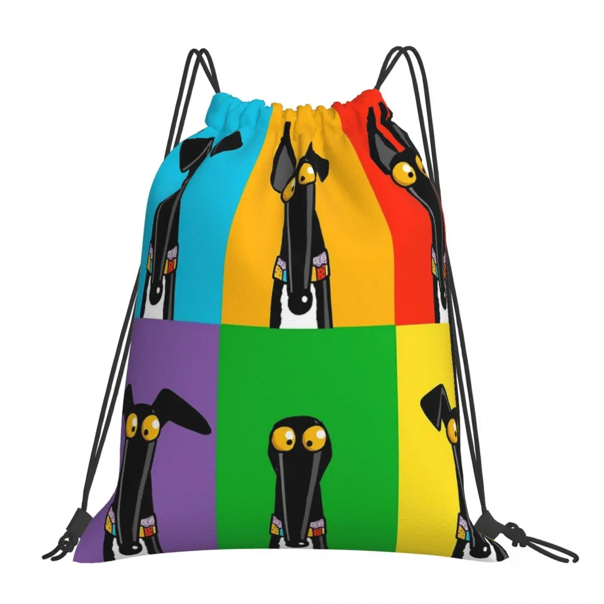 

Greyhound Semaphore Backpacks Casual Portable Drawstring Bags Drawstring Bundle Pocket Sports Bag Book Bags For Travel School