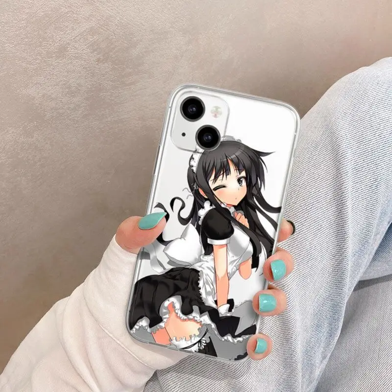 

Kawaii Japanese Anime illustration Girl Phone Case For iPhone 13 11 Pro Max 12 Mini Xr X XsMax 7 8 Plus Case Soft Silicone Cover