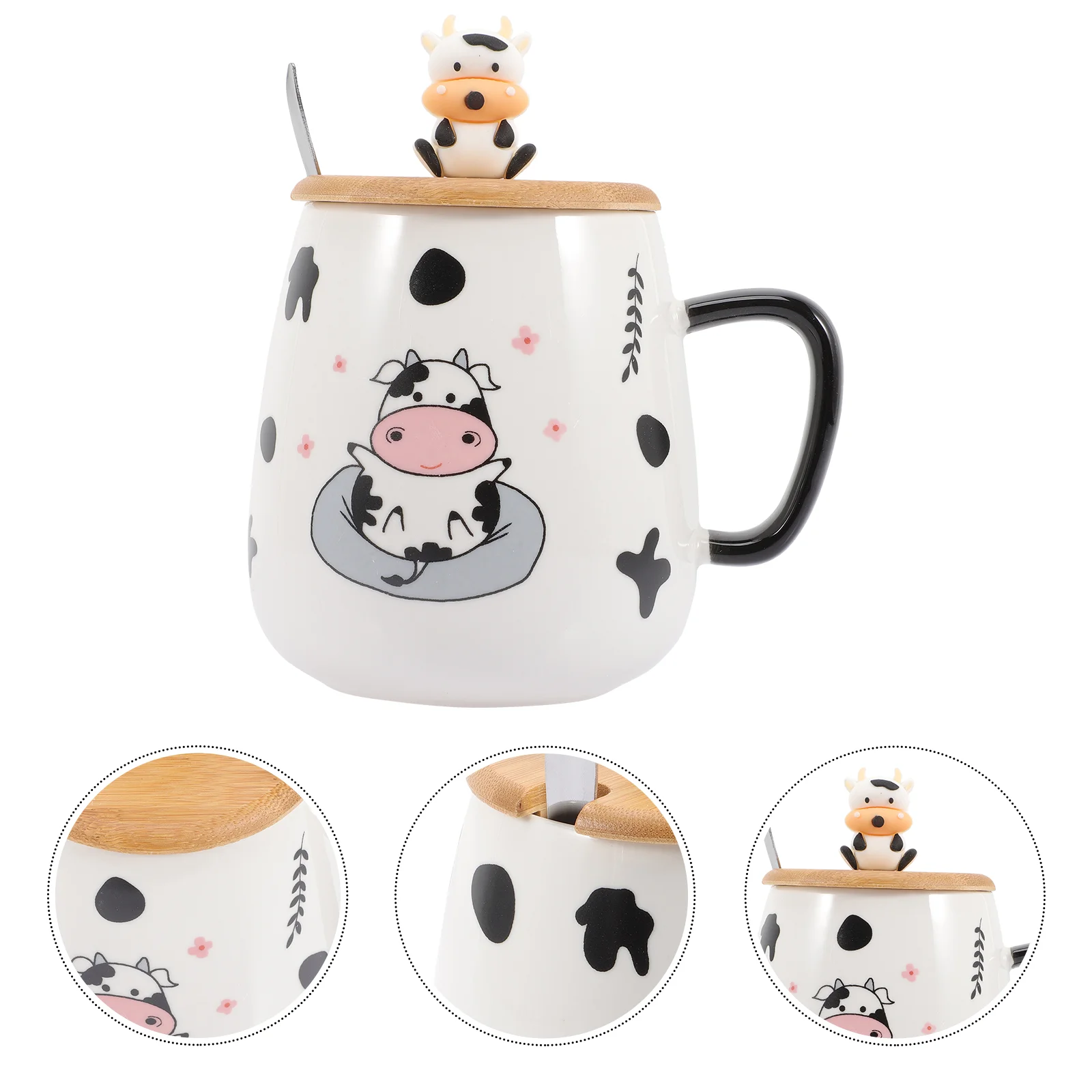 

Mug Coffee Ceramic Mugs Cup Drinking Cups Cow Dwarf Red Water Cartoon Tea Porcelain Animal Cute Figurine Mother’S Funny Kawaii