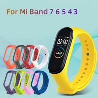 strap for xiaomi mi band 7 6 5 4 3 sport wristband silicone bracelet mi band 3 4 5 replacement straps for mi band 6 watch band