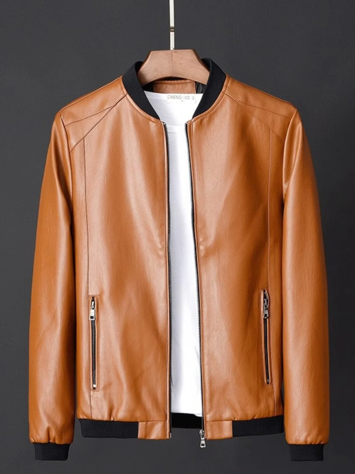 Leather jacket Outerwear Men's Genuine Leather 2024 New plus Size Plus size Coat Autumn and Winter Fleece...