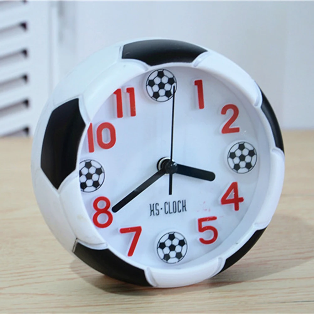 Decorative Football Ball Shaped Clock For Outdoor Camping Bedsides Bedroom Birthday Fans Gift Clock