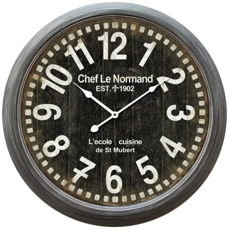 

Yosemite Circular Skip Movement Wall Clock with Gray Iron Frame