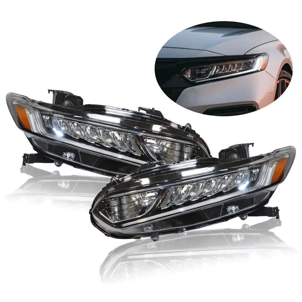 

For 2018 2019 2020 2021 OEM HONDA ACCORD LED HEADLIGHTS LAMPS RIGHT & LEFT SIDE