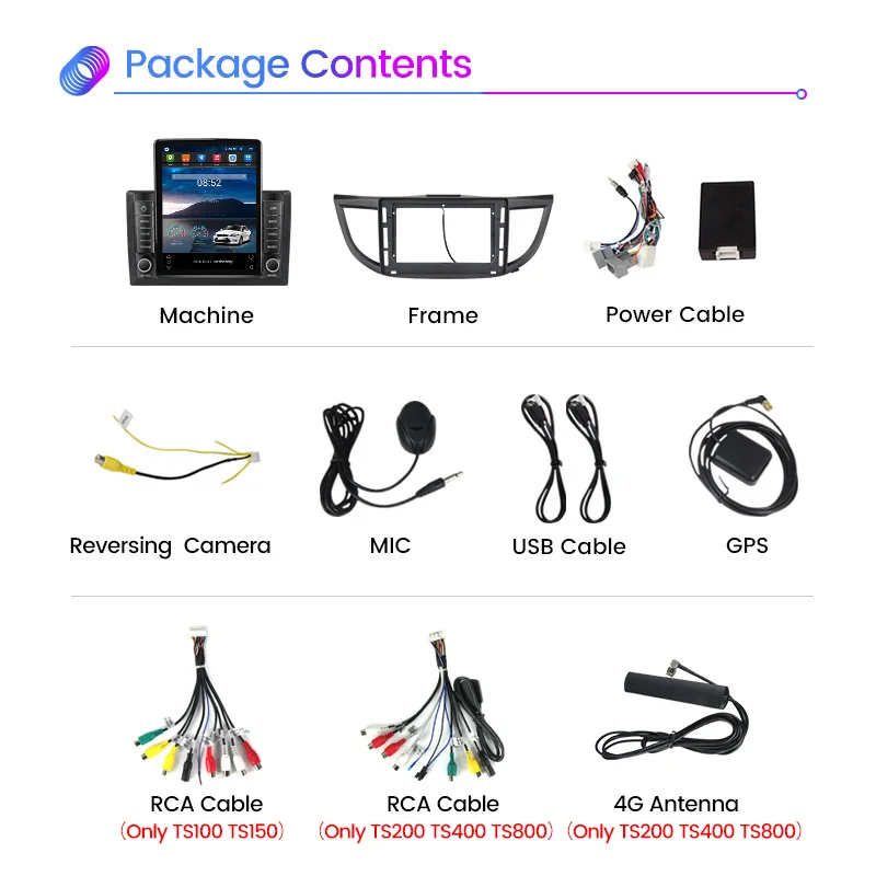 Tesla Style 8-ядерный автомобильный Android Carplay 2 Din мультимедийный навигационный плеер