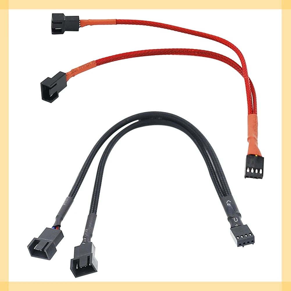 

4Pin Y Splitter Cable 4 Pin PWM Female to 3/4 Pin Motherboard CPU Fan PC Case Fan Extension Adapter Cable Fan Cooling Accessory