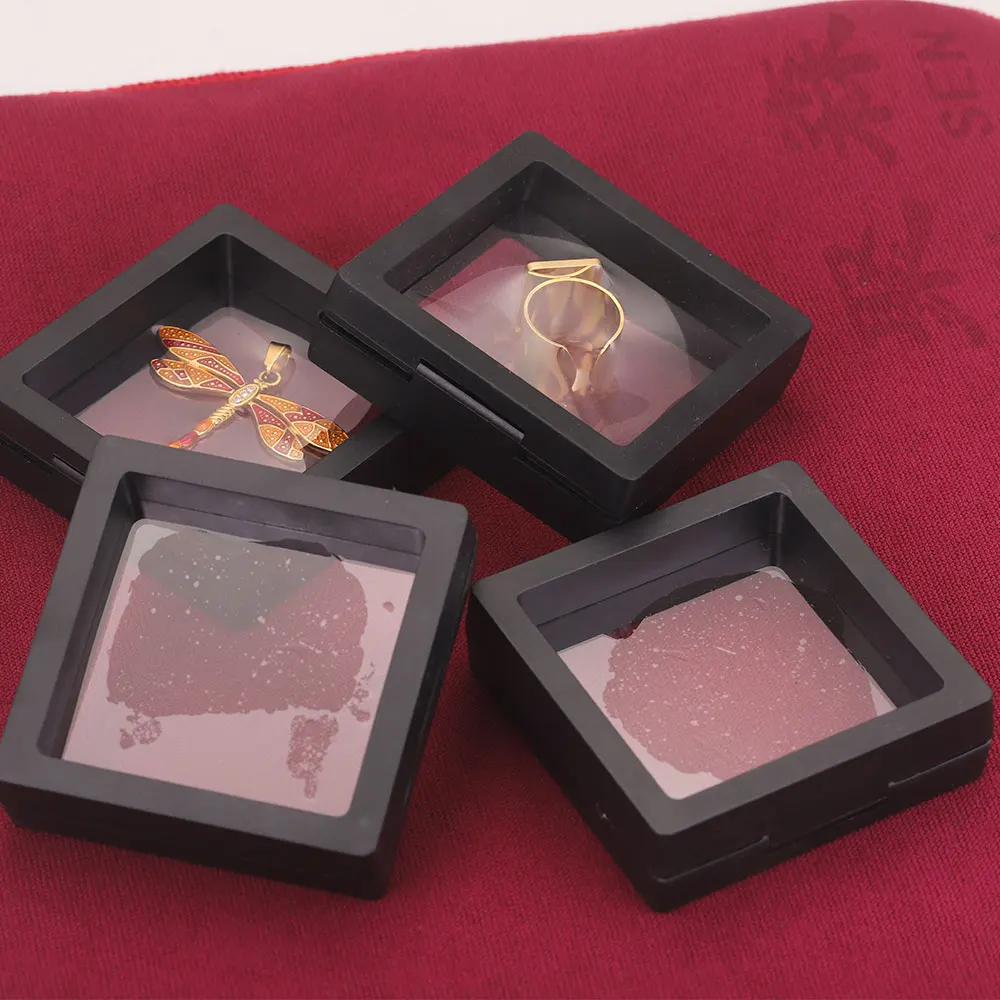 5pcs/lot Square Black Transparent Jewelry Packaging Display Box for Businesses Cases earing Ring Necklace Bracelet Gift Boxes - купить по