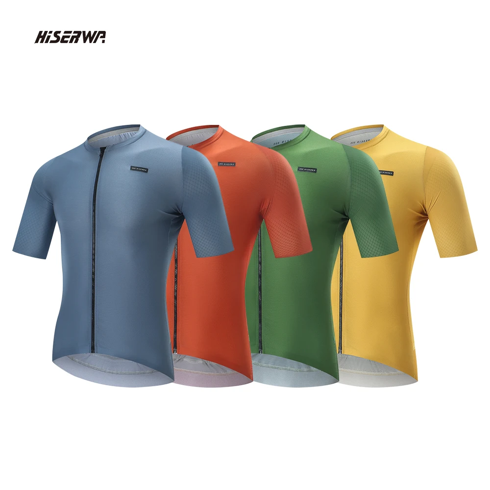 

HISERWA 2023 New Cycling Jersey High Quality Men Women Cycling Jersey Mountain Bike Short Sleeves Shirts Road Bicycle Clothing