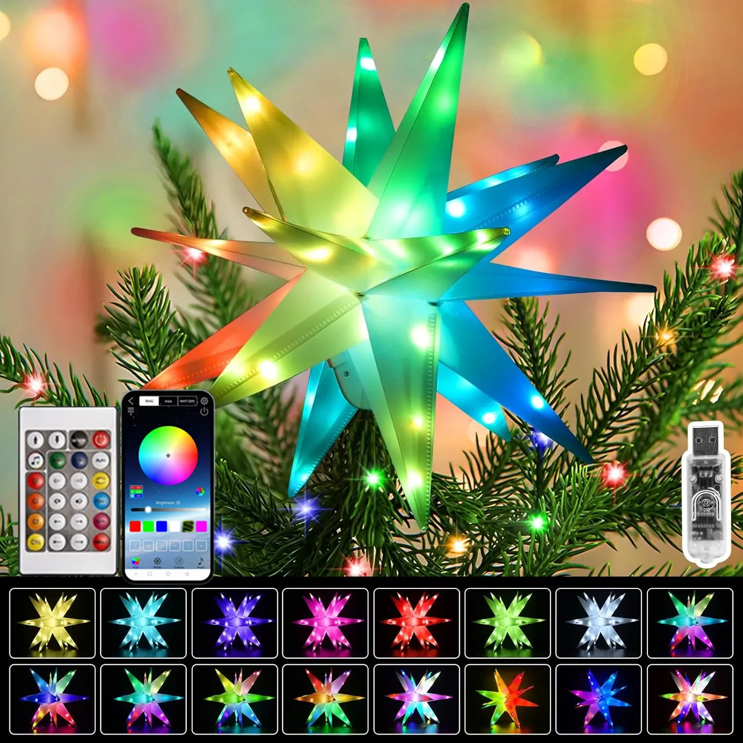 Светодиодный Рождественская елка Topper