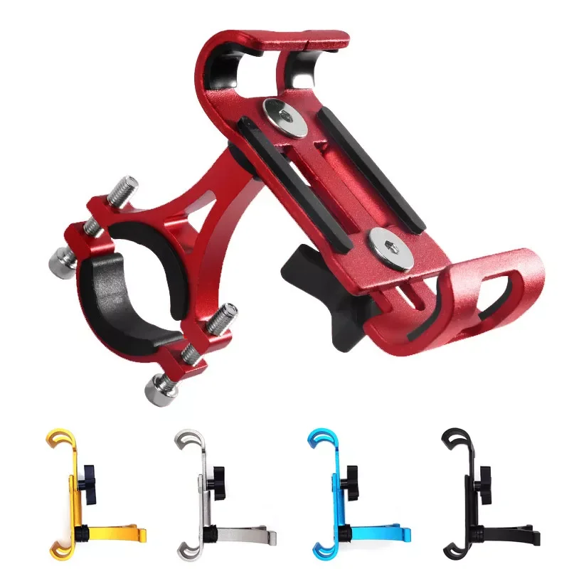 

Metal Motorcycle Bike Phone Holder Aluminum Alloy Anti-slip Bracket GPS Clip Universal Bicycle Phone Stand for all Smartphones