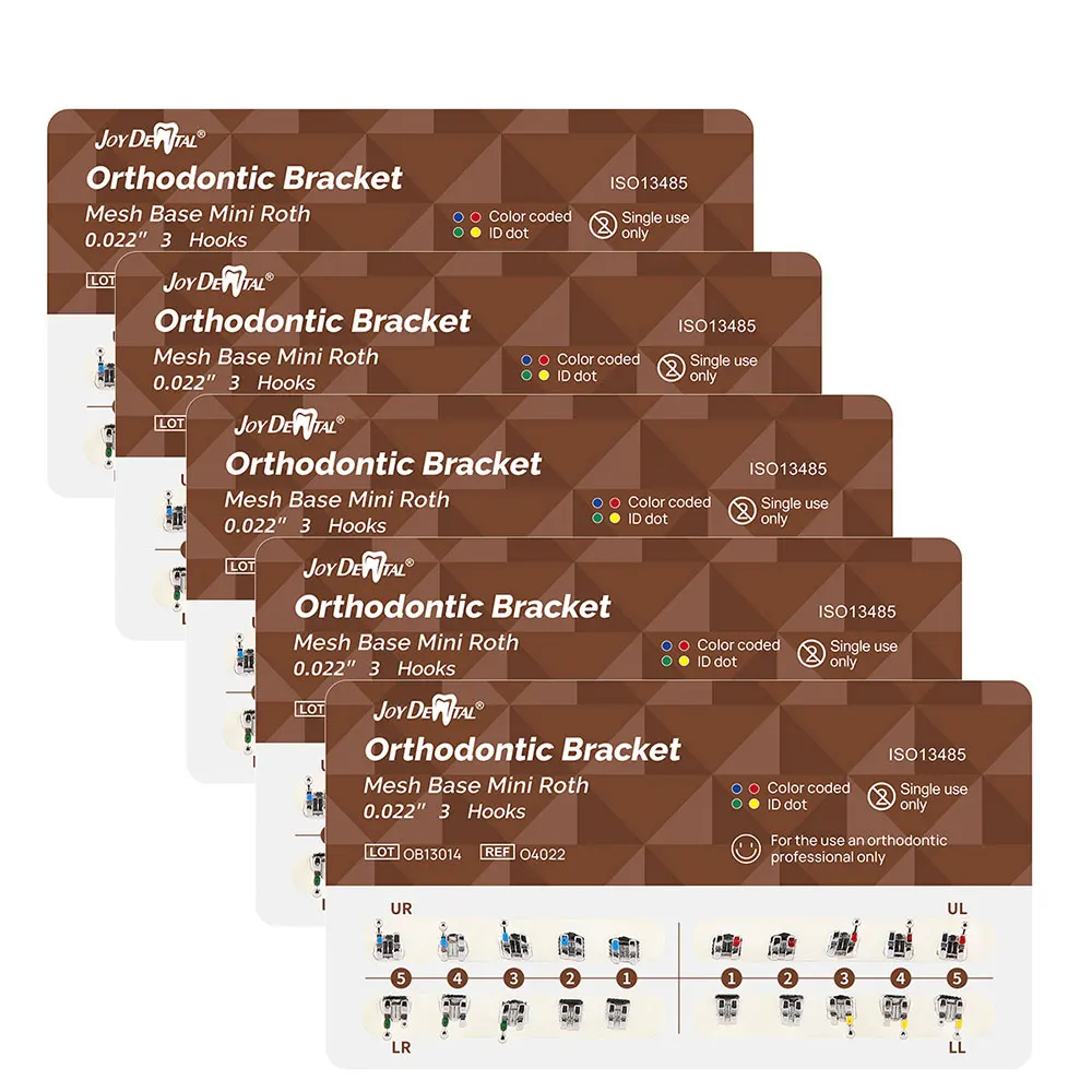 Стоматологические брекеты ортодонтические сетчатая основа мини-Roth/MBT022/018 слот с