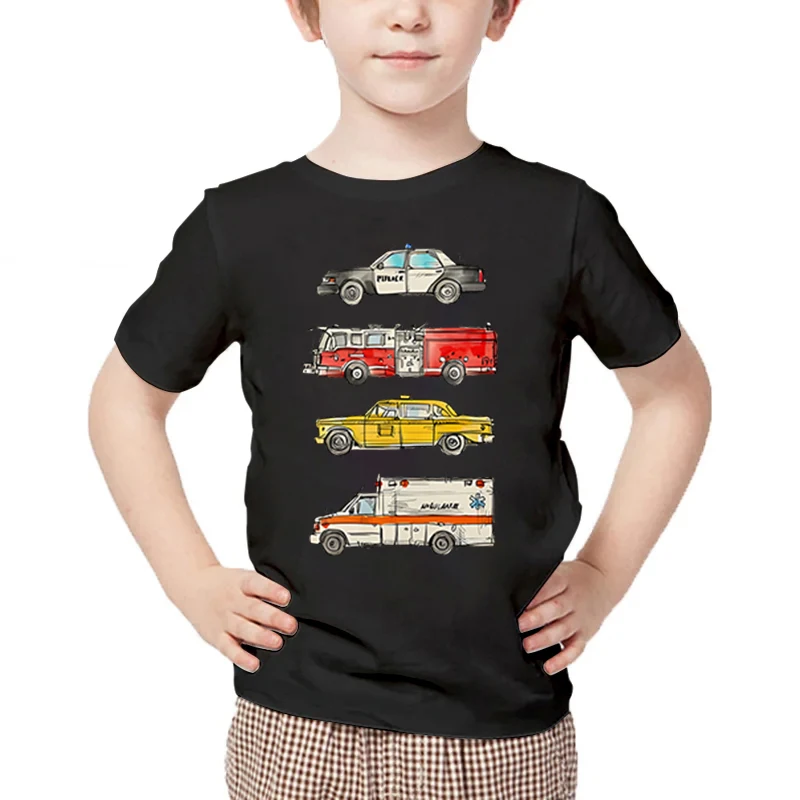 Женские футболки с мультяшными автомобилями для мальчиков и девочек комиксные
