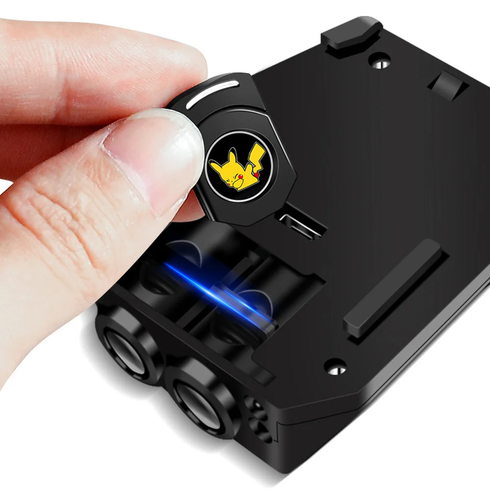 Novelty LED Car Light Dynamic Cartoon Projector Lamp Rechargeable Door Atmosphere Warning Pikachu Anime Decor | Лампы и освещение