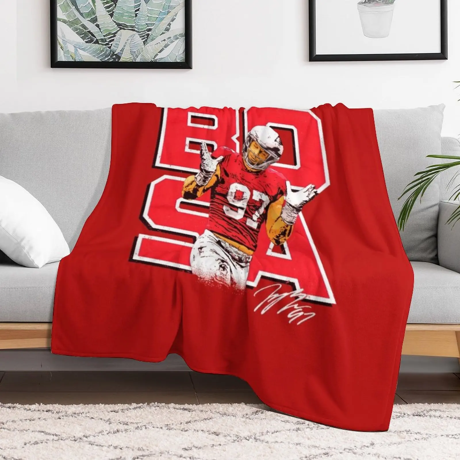 Покрывало Nick Bosa роскошные дизайнерские одиночные одеяла