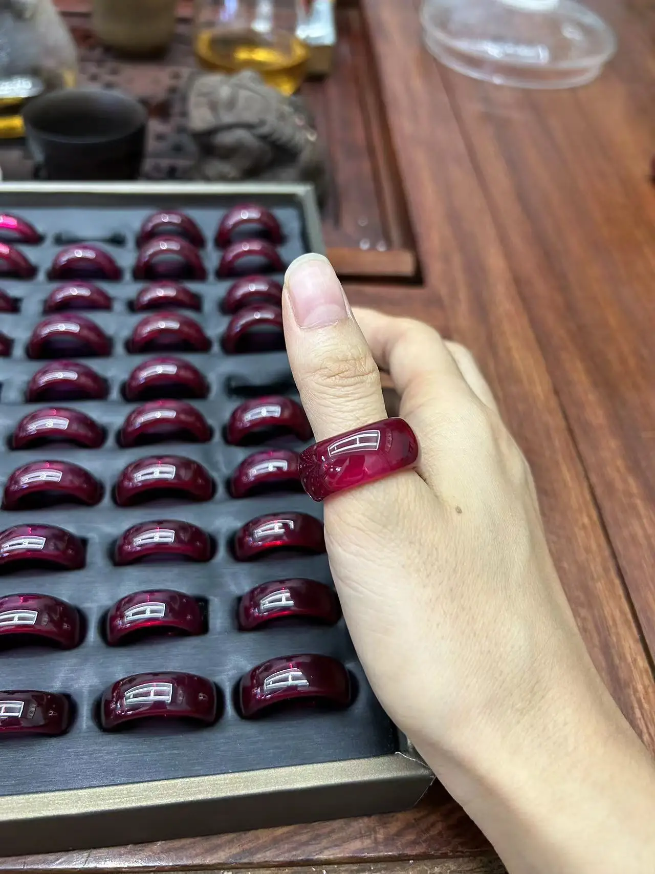 Романтическое роскошное высококачественное кольцо Ruby couple Из Натурального