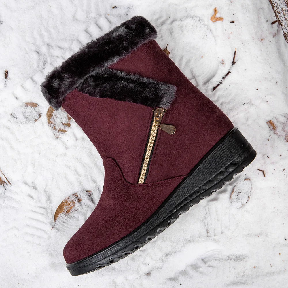 Snow Boots Women Winter 2022 New Plus Velvet Woman Shoes Warm Boots Thick Cotton Shoes Furry Black Women Boots Botas De Mujer