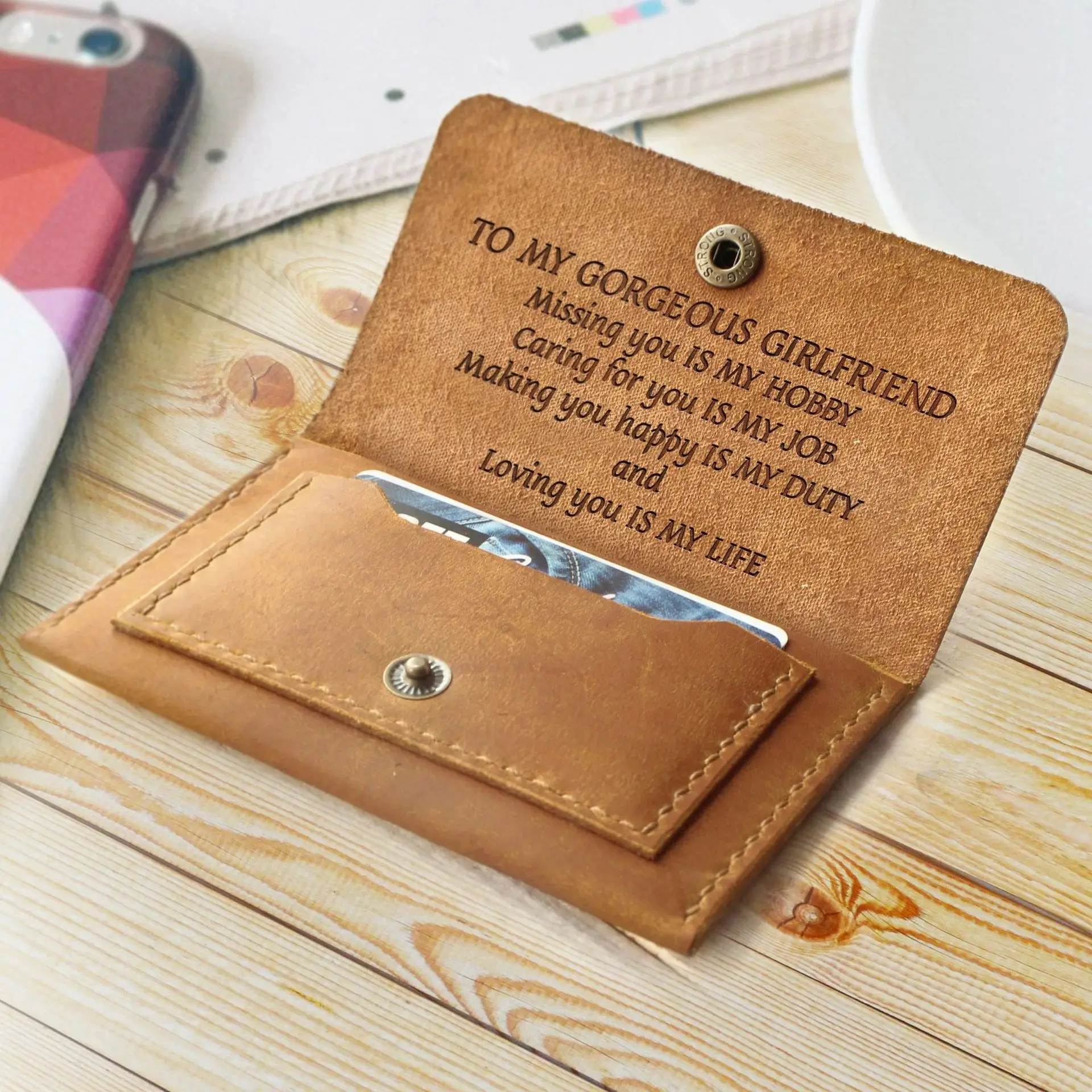 

Бумажники из воловьей кожи с лазерной гравировкой Crazy Horse, маленький клатч с застежкой, кошелек, держатель для карт для женщин, подарок для де...