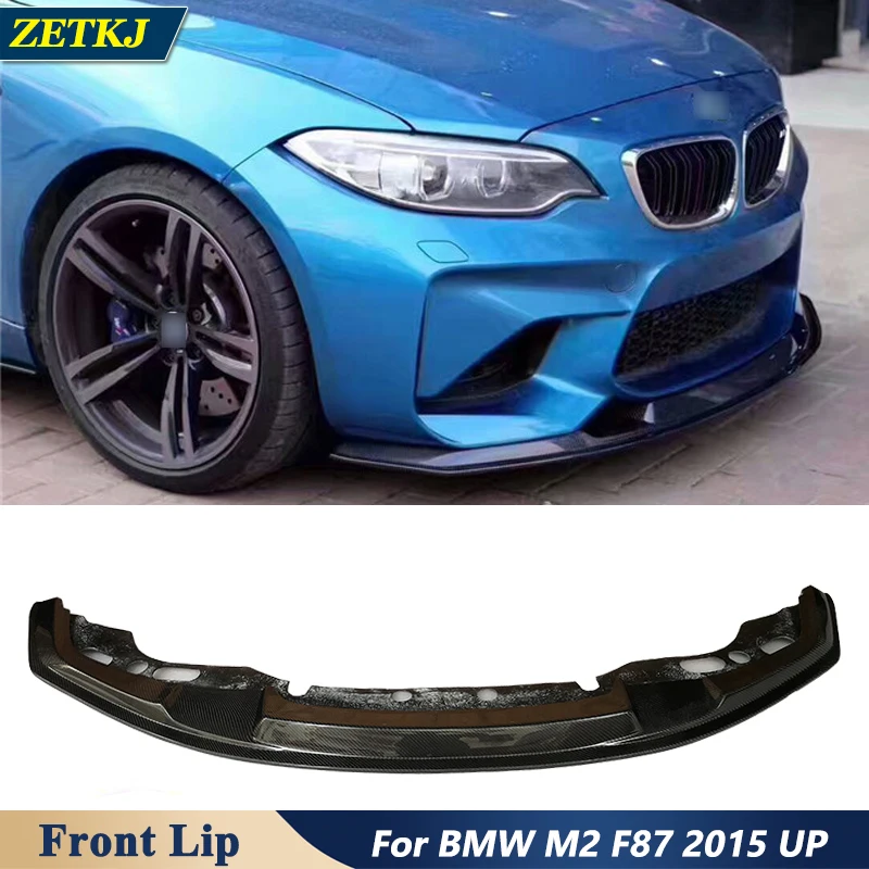 

MT Style Real Carbon Fiber Material Front Bumper Chin Spoiler Lip For BMW M2 F87 2015 Up Car Styling Modification