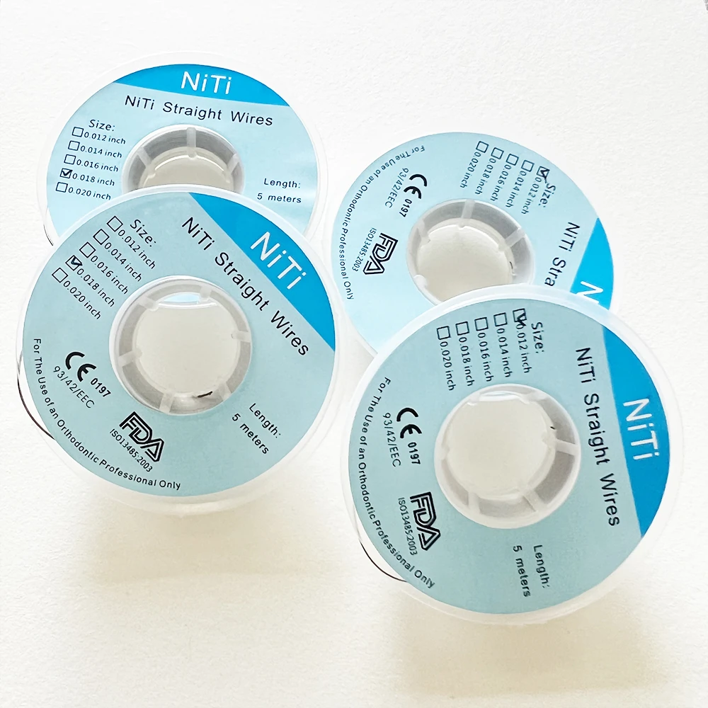 

5m/Roll NiTi Denxy High Quality Dental Orthodontic Bracket Arch Wire Superelastic Straight Wire Dental materials In 5 Sizes