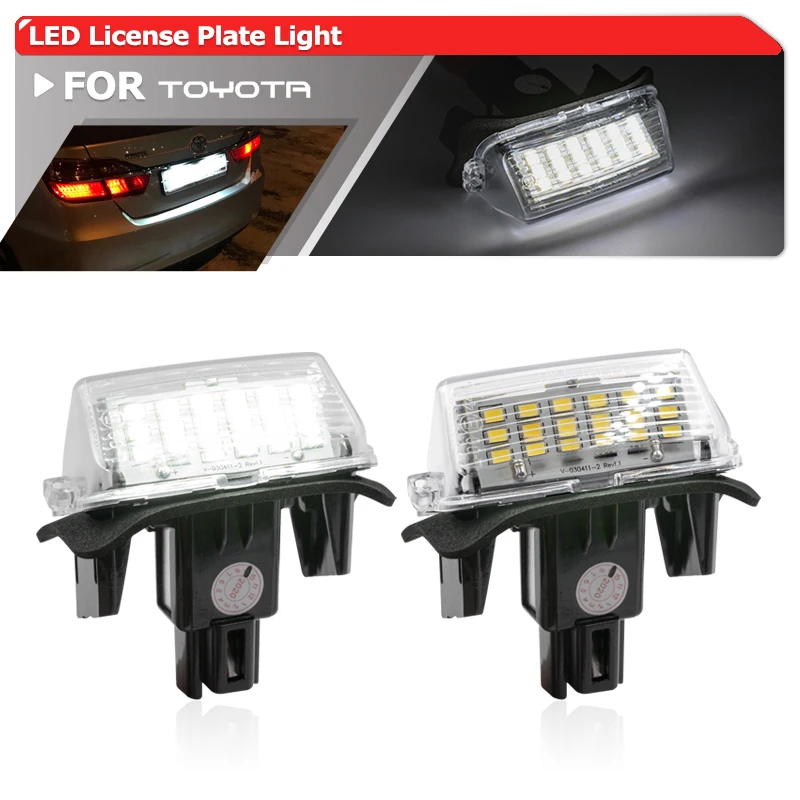 

2x подходит для Toyota Yaris/Vitz Camry Corolla Prius C Ractis Verso S SMD, CAN-шина, светодиод номерной знак лампа для авто 81270-0D120