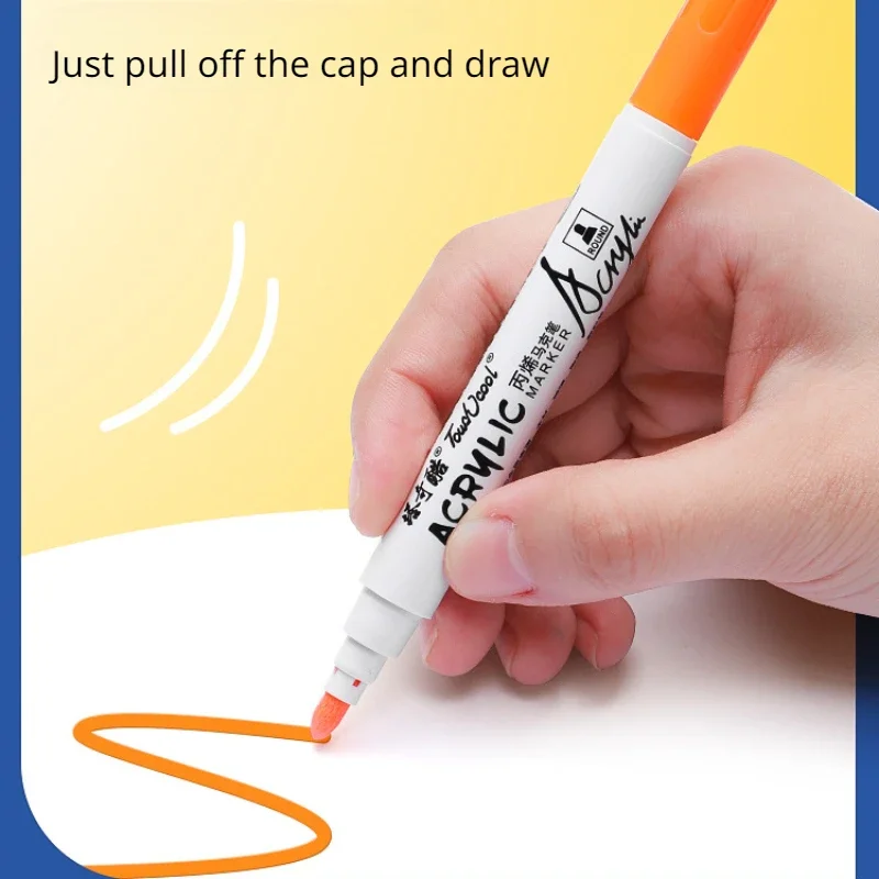 Набор односторонних/двухсторонних маркеров для рисования детей 12/48 цветов в