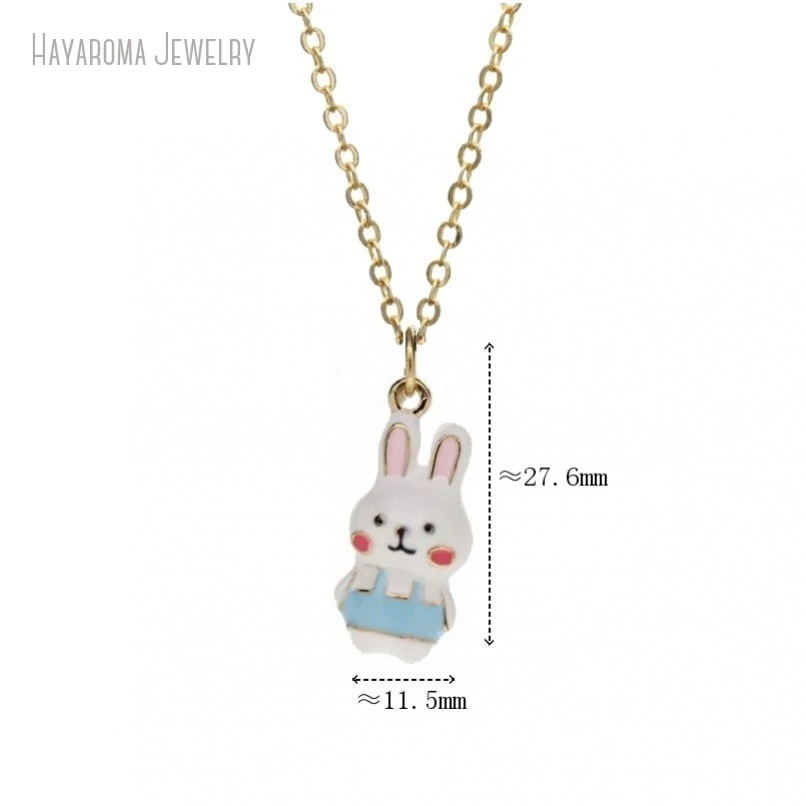 5 шт. медь животное кролик ювелирные изделия металлическая цепочка эмаль