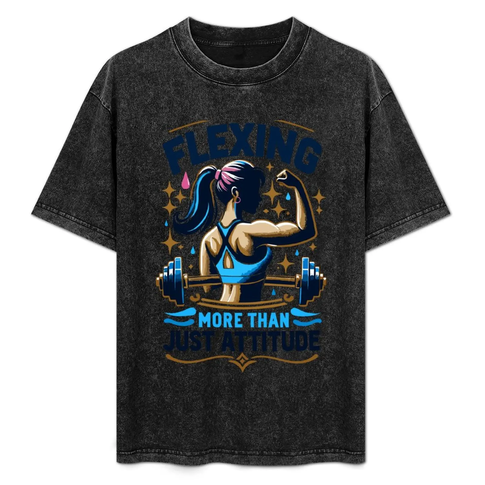 Felxing More Than Just Attitude - женская футболка для фитнеса уличная одежда летние топы