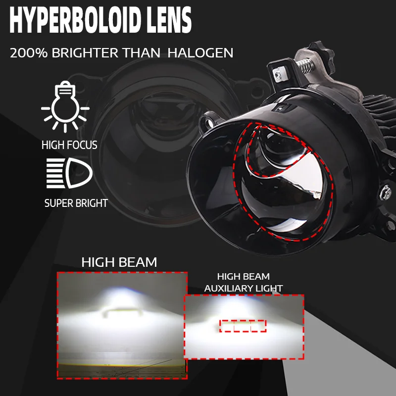 Bi светодиодный Противотуманные фары Hyperboloid для Nissan Qashqai J10/Juke/X-Trail T30 T32/Navara NP300/Versa