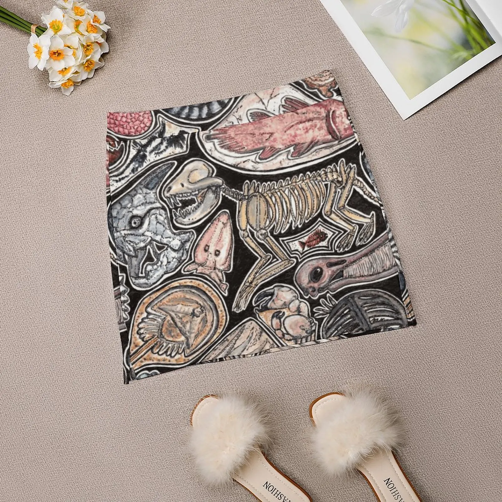 Для любителей динозавров и археологии женская спортивная юбка для тенниса