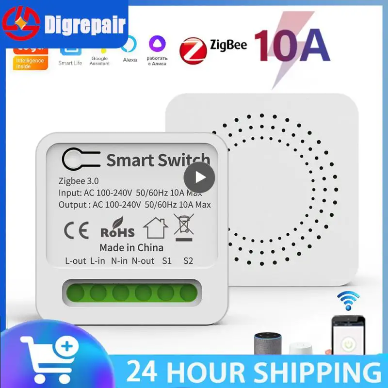 

Zigbee Switch Smart Life Two Way Control Breaker Diy 10a Mini Switch Wireless Switches Tuya Wireless Control Relay 16a