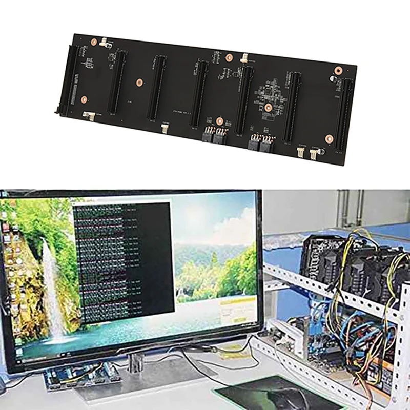 Оригинальная материнская плата для майнинга BTC 6 карт PCIE X16 слот графической карты