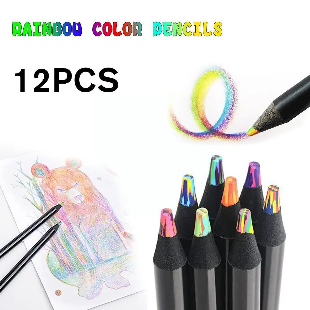 

Pastel 12 цветов концентрический градиентный Радужный карандаш художественный рисунок Канцелярский набор дешевые карандаши кавайные цветные карандаши для рисования Q8i7