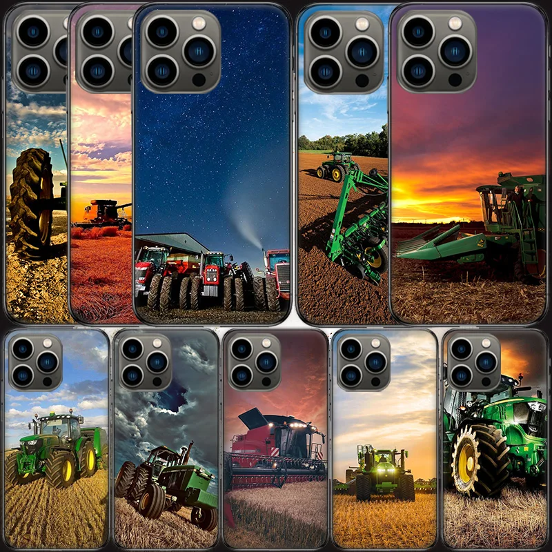 

Farm Vehicle Tractor Phone Case For Apple Iphone 13 12 Mini 11 14 Pro Max Cover SE 2020 X XS XR 8 7 6 6S Plus 5 5S Shell Coque L