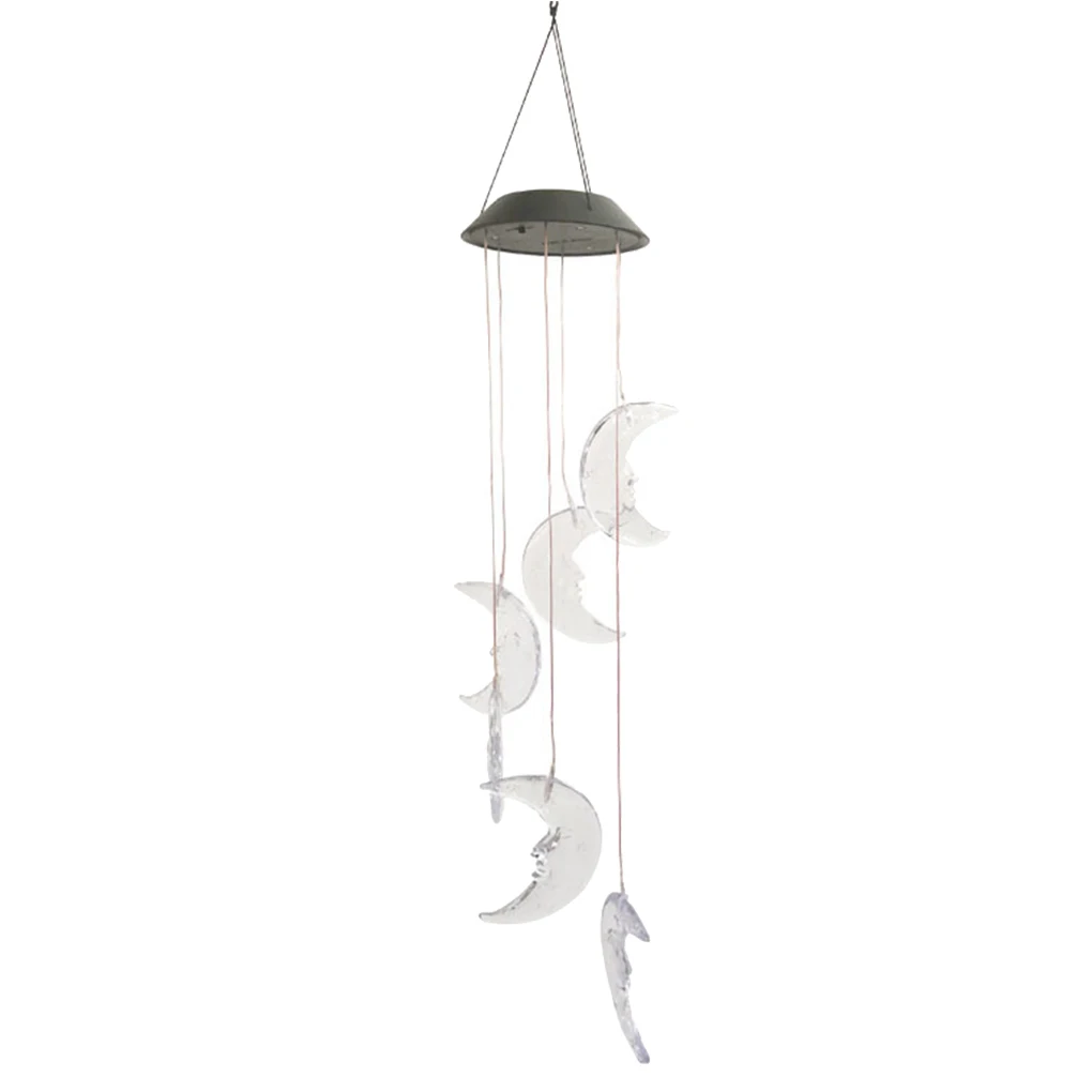 

2 Pieces Wind Chime Light Outdoor Solar Hanging Landscape Lamp Windchime