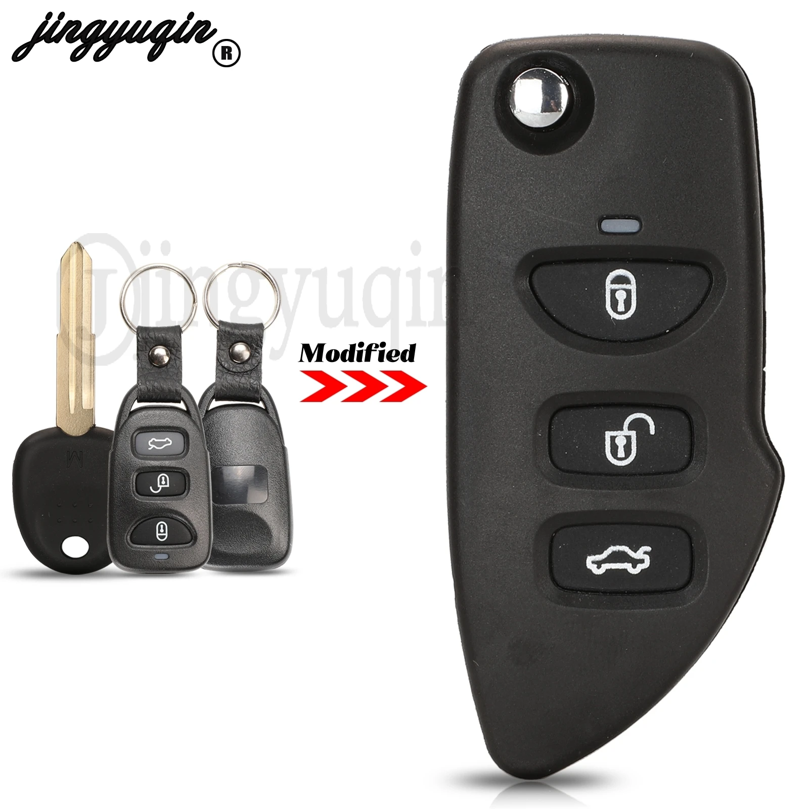 

Модифицированный Корпус Дистанционного Ключа Jingyuqin Для Hyundai Santa Sonica XG KIA Sorento 2002-2009 С 3-кнопочным Кикето...