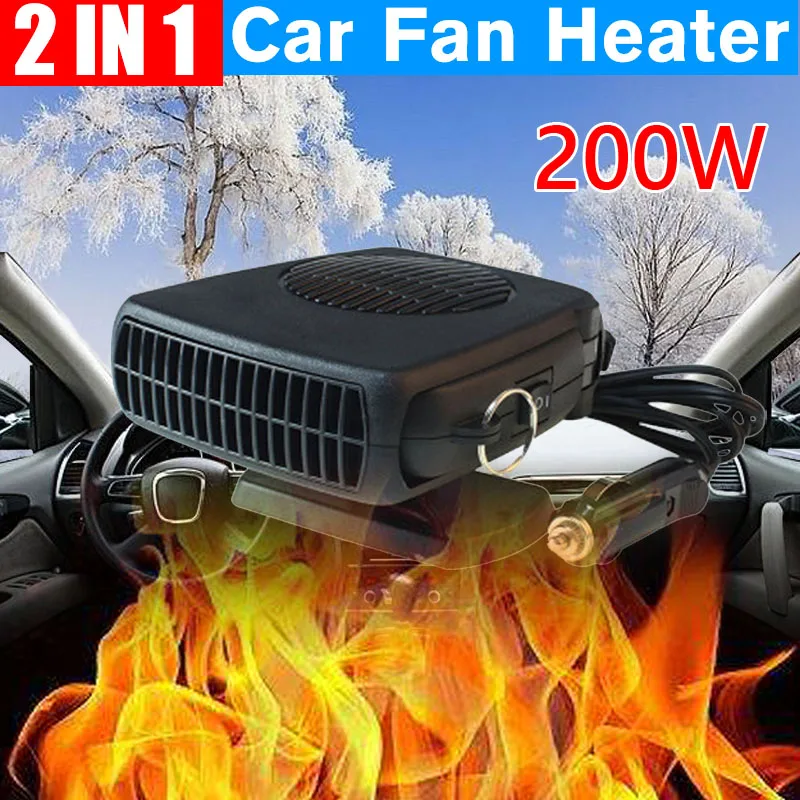 

12V 200W Car Heater High Power Snow Removal Defrost Electric Heater Heater Glass Defrost Defog Heater Heating & Fans