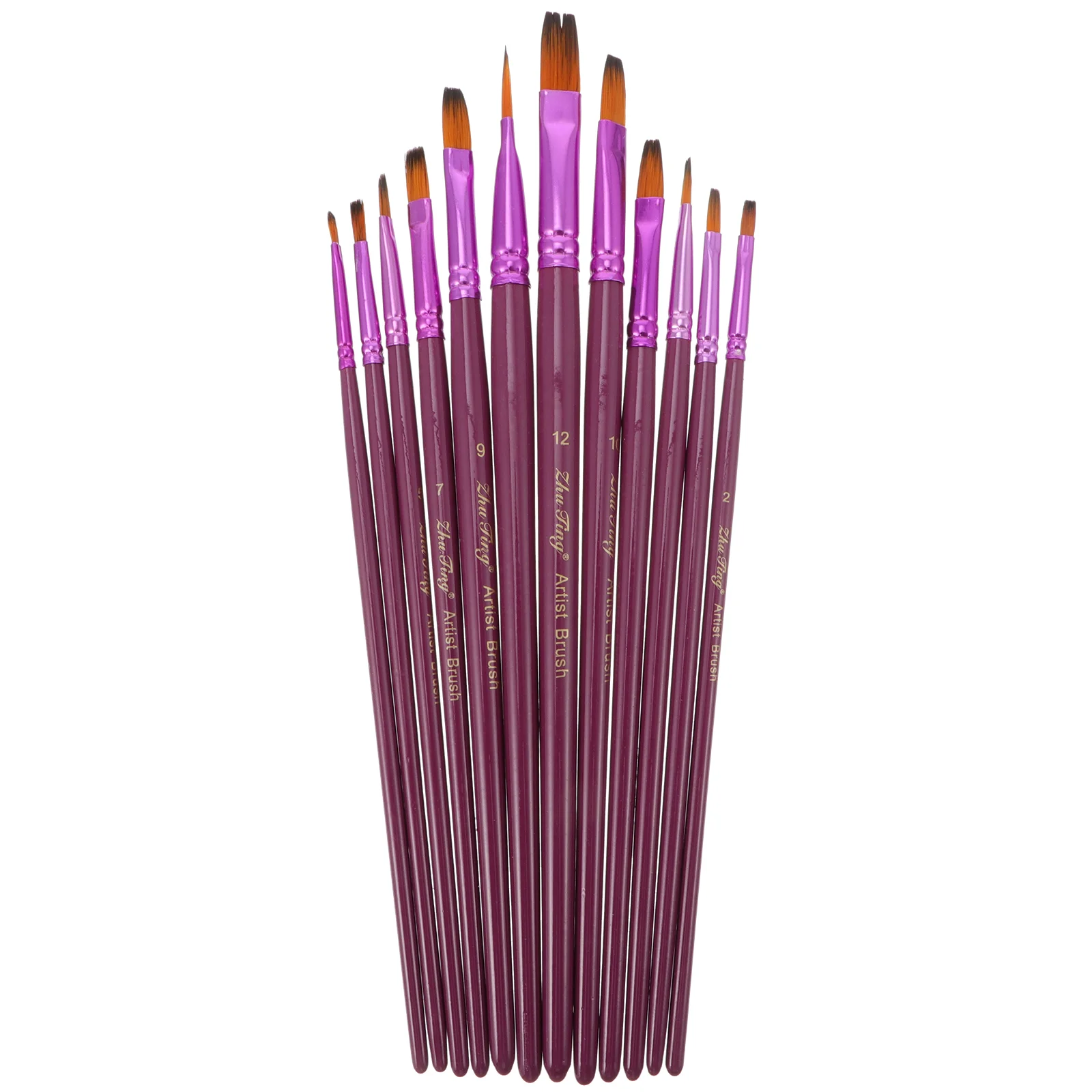 

Brushbrushes Painting Watercolor Kids Nylon Round Pointed Children Oil Beginners Child Tip Handle Artist Practice Ink Paintbrush