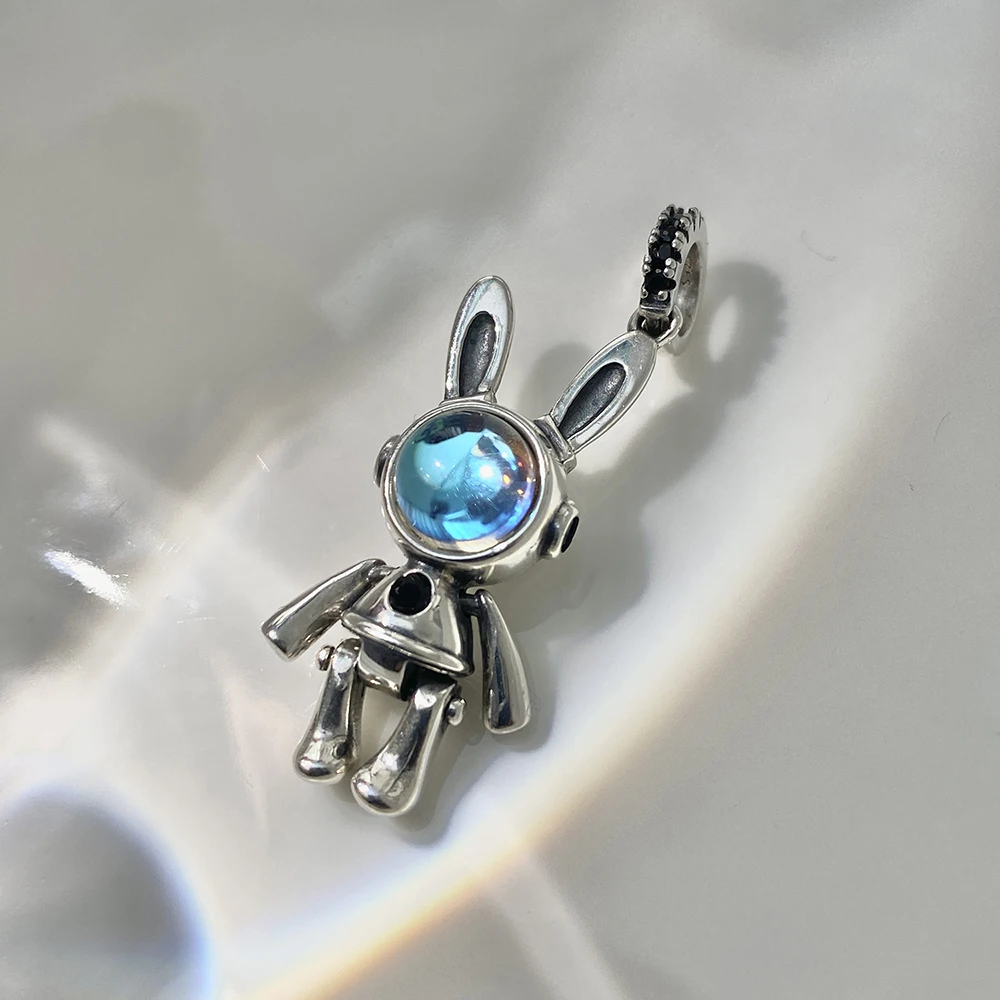 

SHARK 925 Sterling Silver Pendant New Vintage Party Good Luck Animal Cute Bunny Shape Pendant Couples Jewelry Birthday Gifts