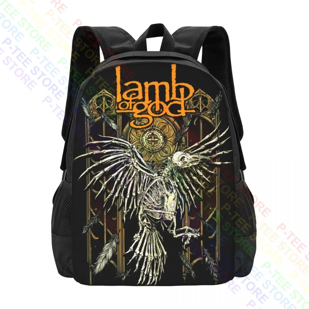 Ягненок Бога ворона металлический L-рюкзак большой вместимости популярный