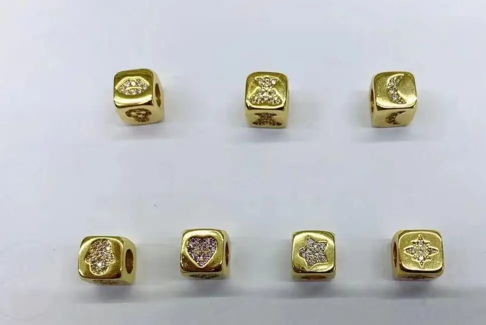 

2 шт., женские золотистые соединители для браслета, 8 мм