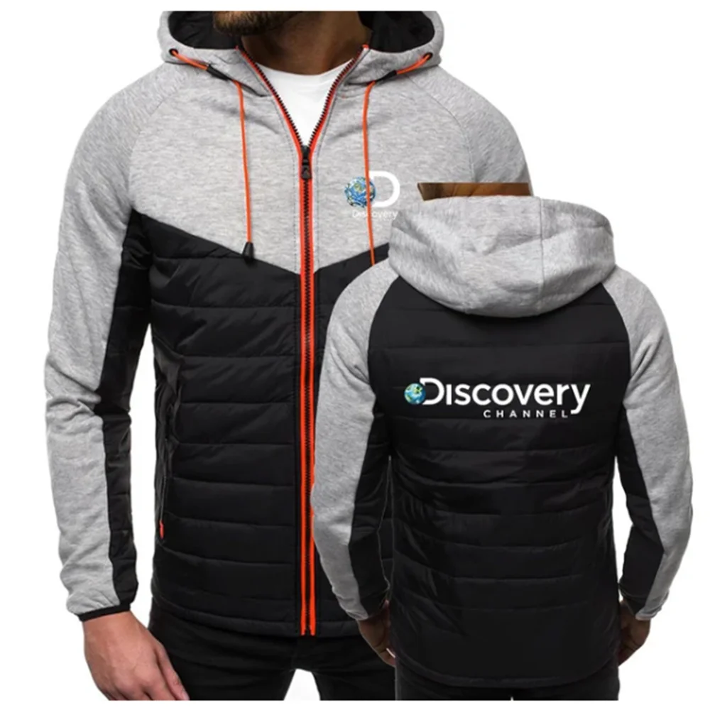 

Новинка 2023, Мужская теплая куртка с принтом логотипа, хлопковая однотонная куртка на молнии в студенческом стиле, стеганая спортивная толстовка унисекс