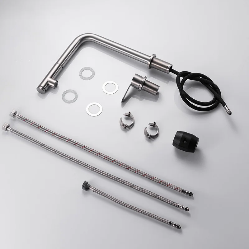 Выдвижной кухонный кран из нержавеющей стали скрытый штатив вращающийся на 360