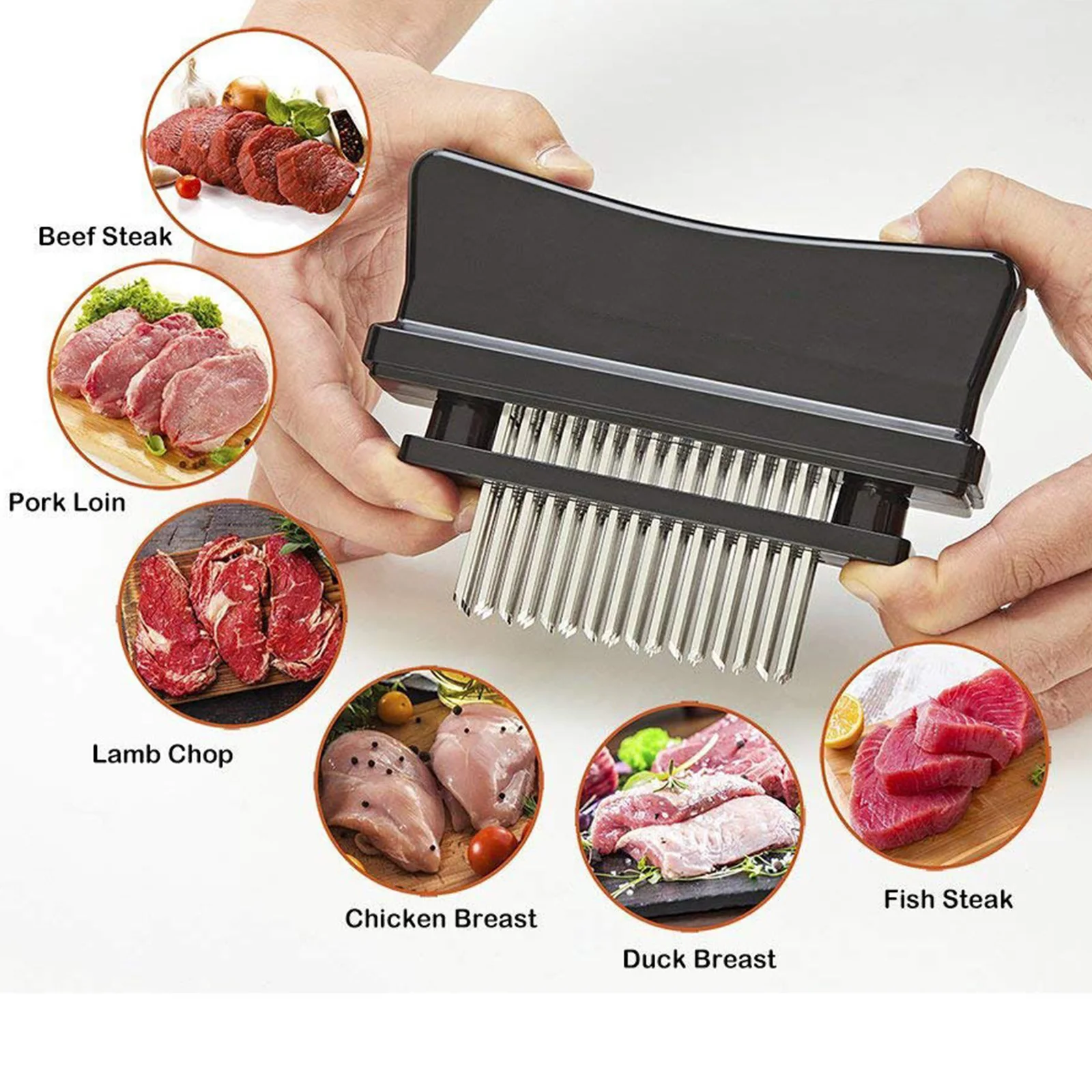 

Новый игольчатый Мясорубка из нержавеющей стали, нож для мяса, мясорубка, молоток для стейка, мясорубка, точильный молоток, инструменты для ...