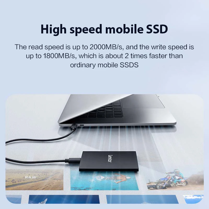 Оригинальный Портативный твердотельный накопитель Lexar SSD SL500 USB 3.2 Type-C