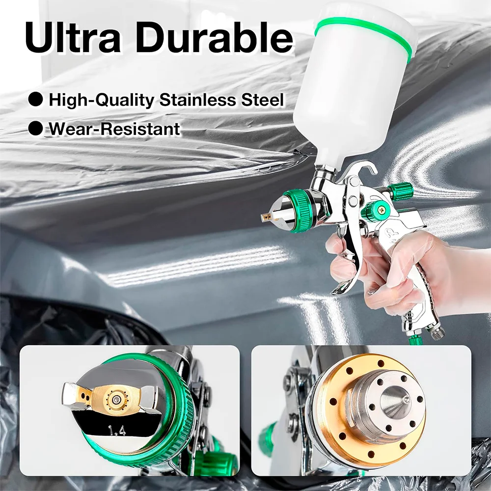 Профессиональный Пистолет-распылитель HVLP Сопло 1 4/1 7/2 0/2 5 Мм 600 Мл Объем Чашки С