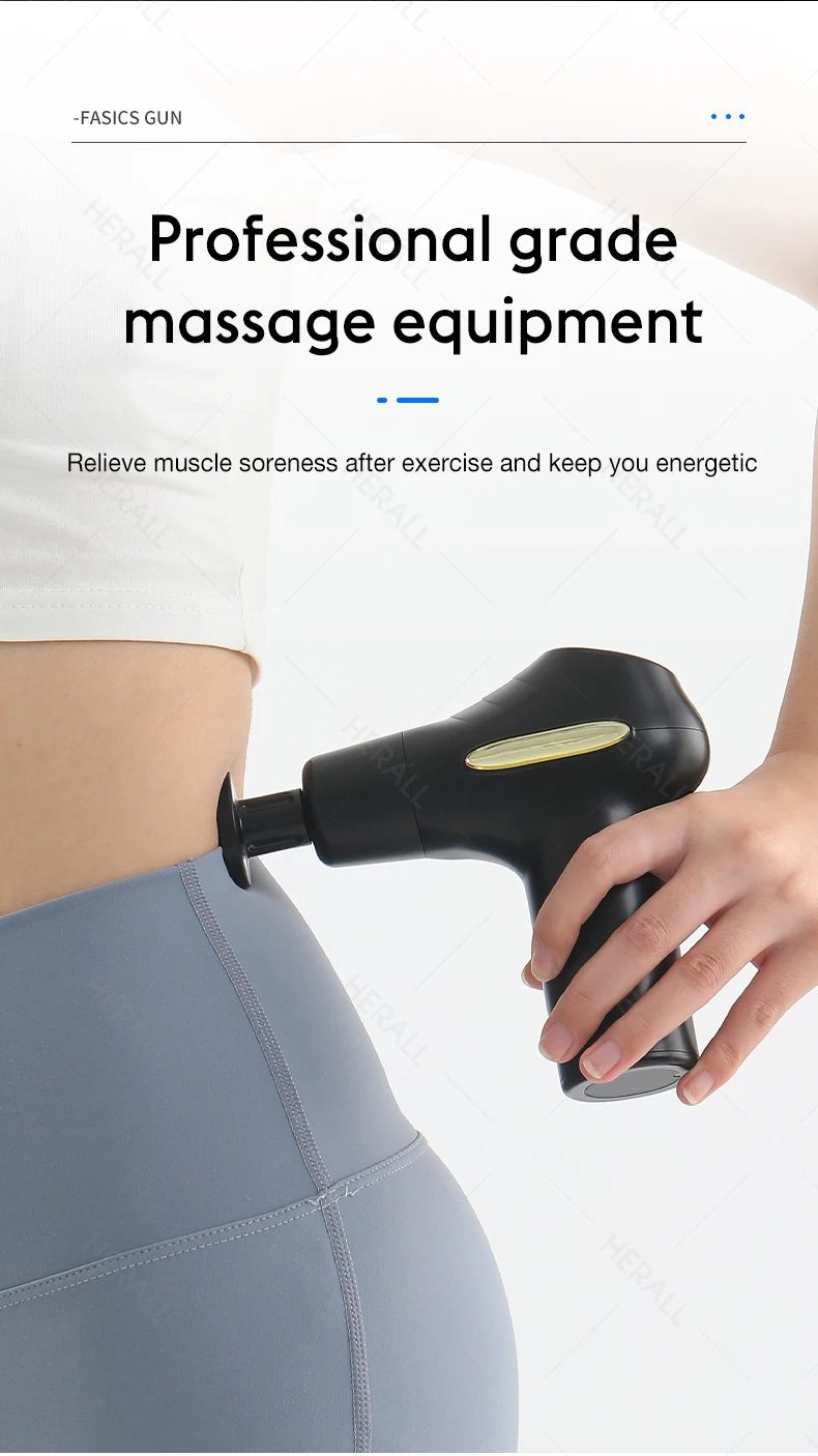 Портативный Массажный пистолет HERALL с ЖК-дисплеем | Красота и здоровье