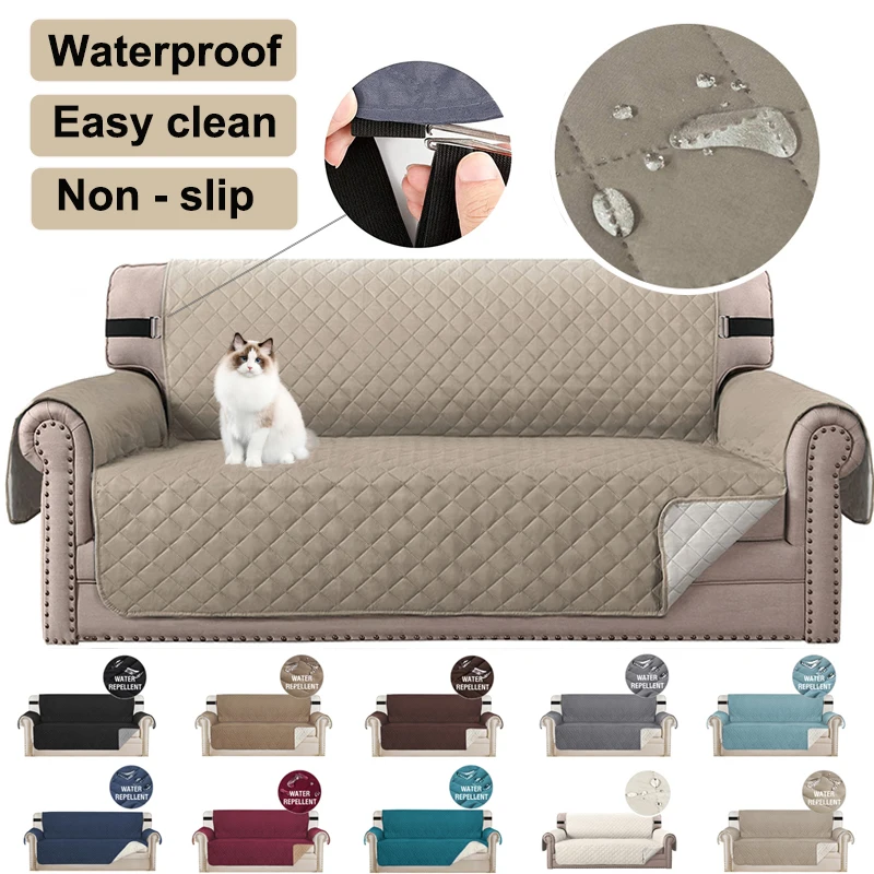 

Waterproof Sofa Cover Recliner Sofa Cover Anti Slip Compatible With Corner Sofa Pet Sofa Cushion For Living Room 1/2/3/4 Seaters