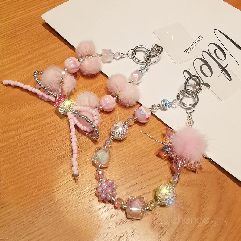 _ Ремешок граффити из бисера цветной бриллиантовый браслет с шариком короткий