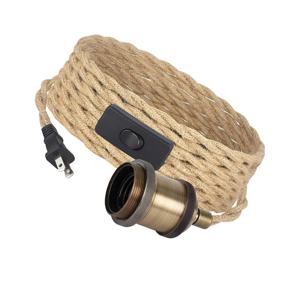 

Cord Light Lamp Rope Pendant Ceiling Fixture Hanging Kit Set Vintage Lights Hagning Lighting Plugchandelier Decorativehanger