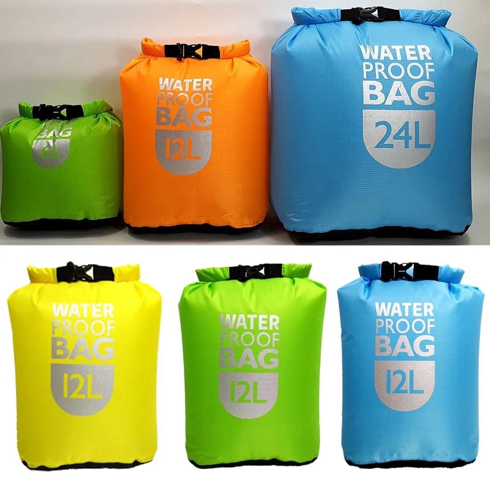 

Outdoor 6L12L Dry Waterproof Sack Bag Swimming Rafting Kayak Boating Storage Bag Buckle Design Boat Accessories